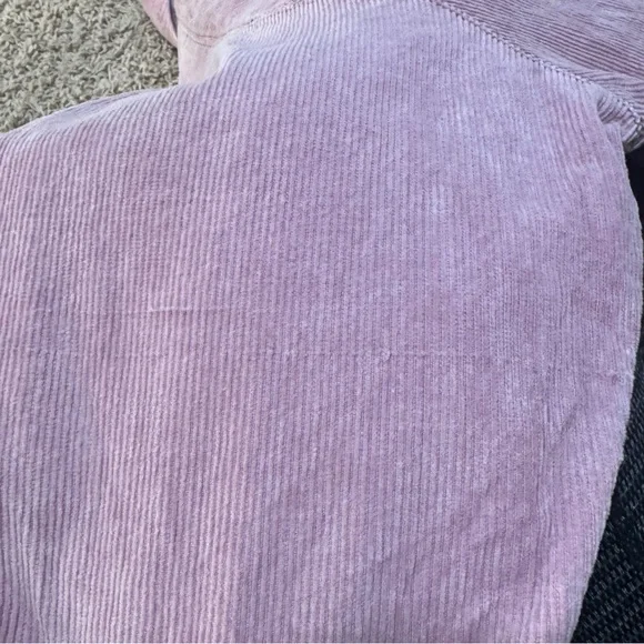 Vintage 90s Pink Corduroy Shacket Distressed Soft Grunge Oversized XL - Picture 14 of 16
